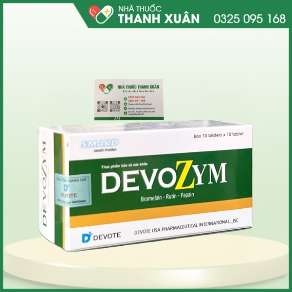 Devozym - Hỗ trợ giảm phù nề, giảm các triệu chứng sưng